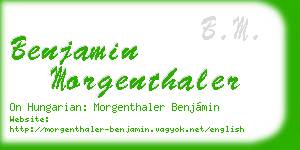benjamin morgenthaler business card